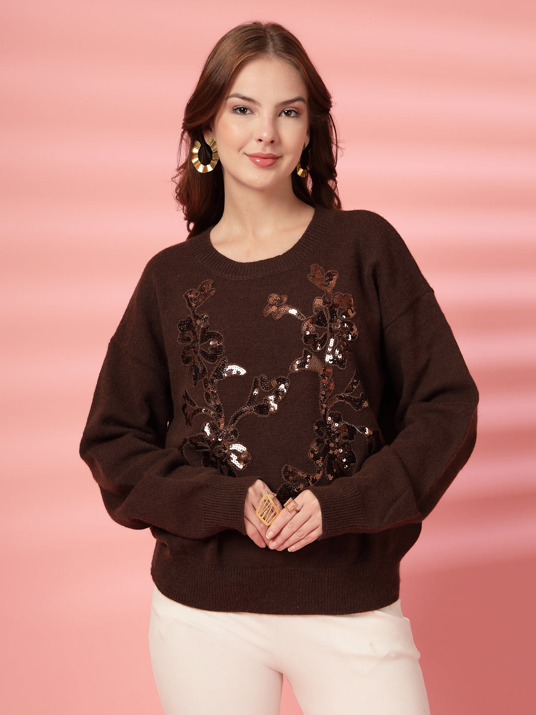 Women Embroidered Sweater