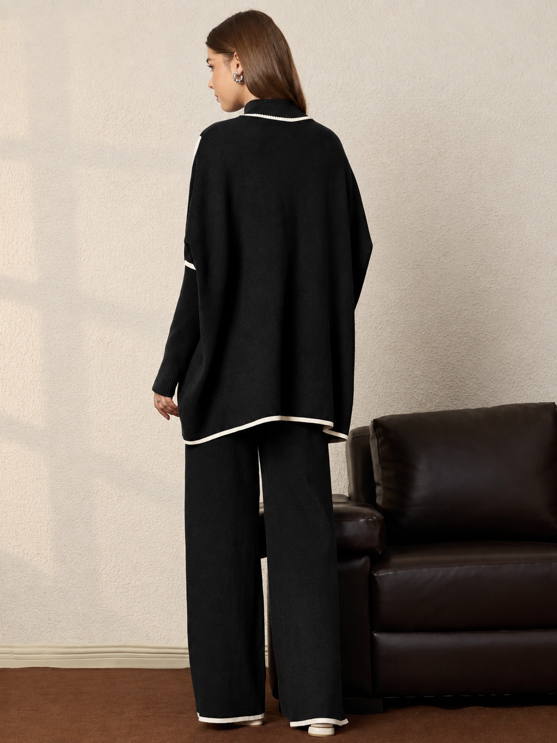 Thirty Threads Women Embroidered Coffee Co- Ord Set