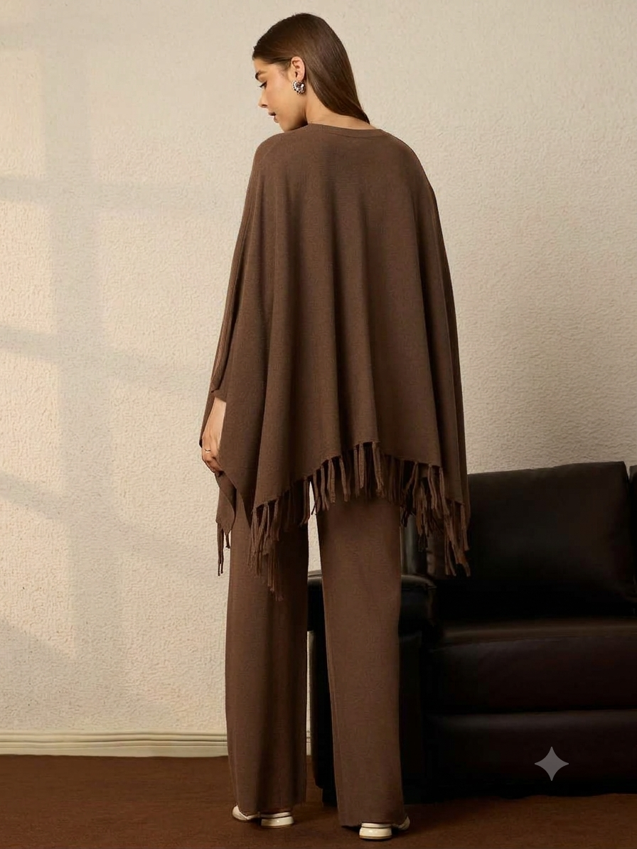 Thirty Threads Winter Embellished Black Round Neck Co-ords Set
