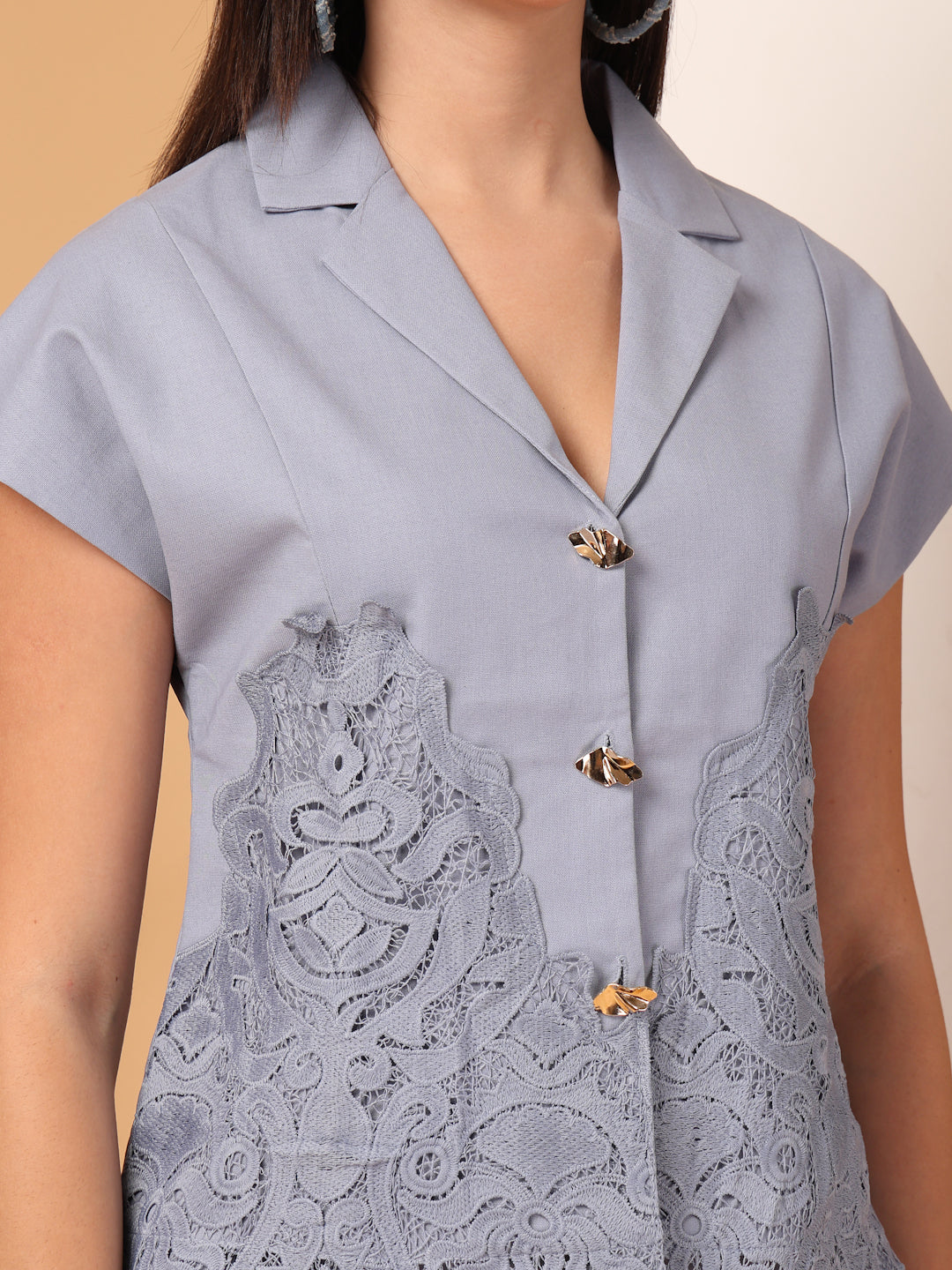 Thirty Threads Womens Pink Embroidered Collar Neck Regular Co-Ord Set