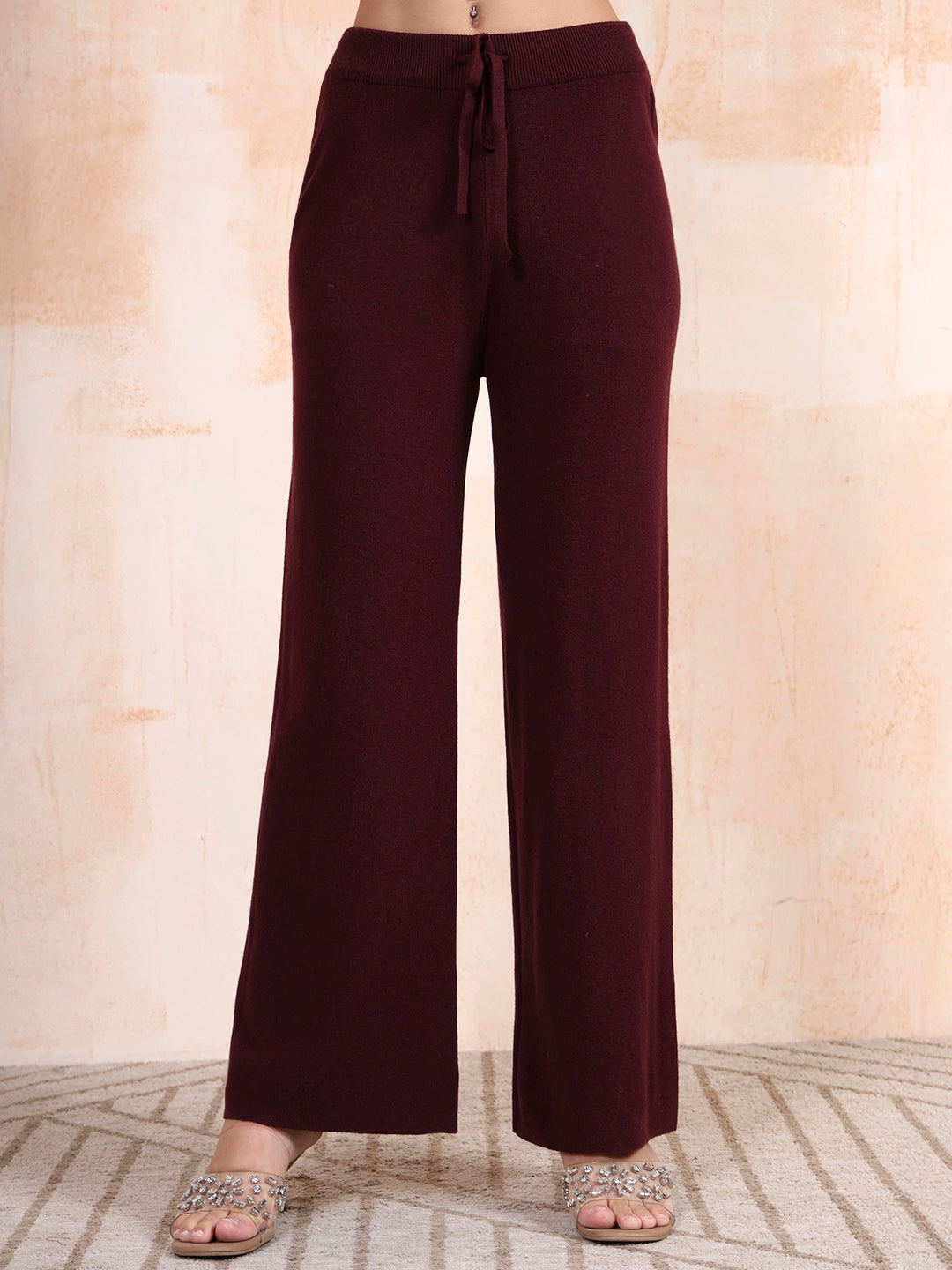 Thirty Threads Winter Wear Embellished Mock Collar Long Sleeves Co-Ord Set