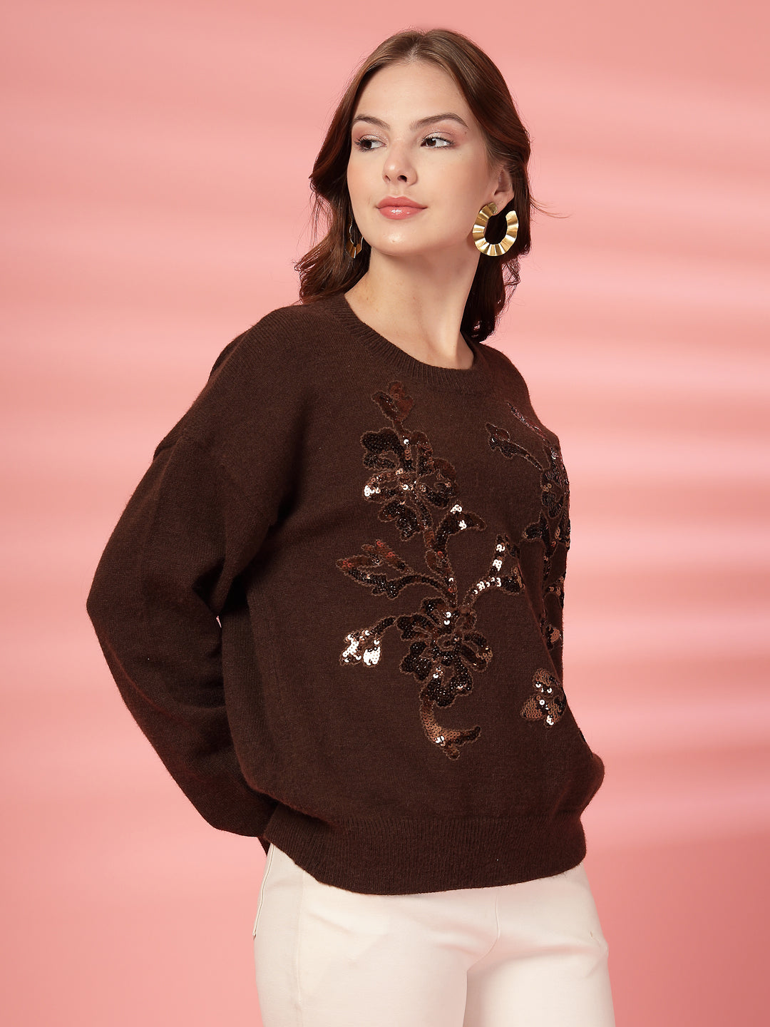 Women  Embroidered  Sweater