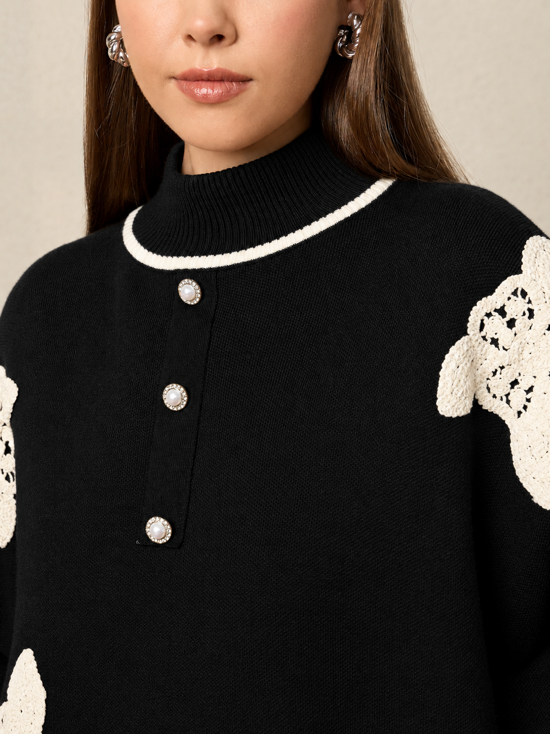 Thirty Threads Women Embroidered Coffee Co- Ord Set