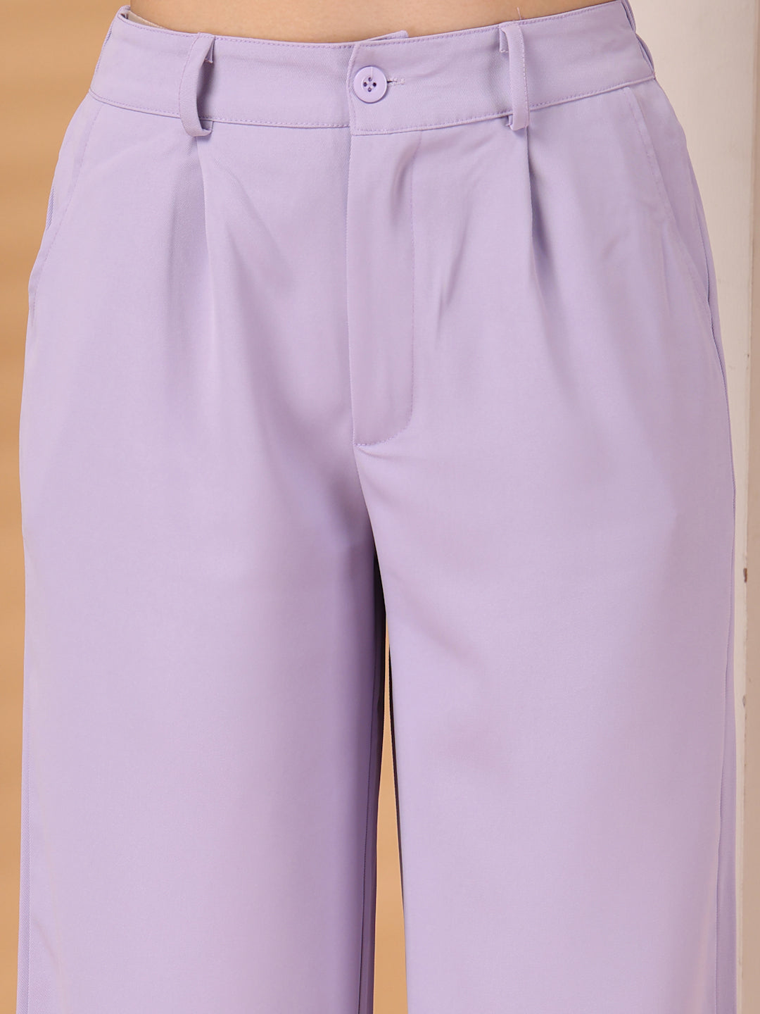 Thirty Threads Womens Lavender Embellished Collar Neck Regular Co-Ord Set