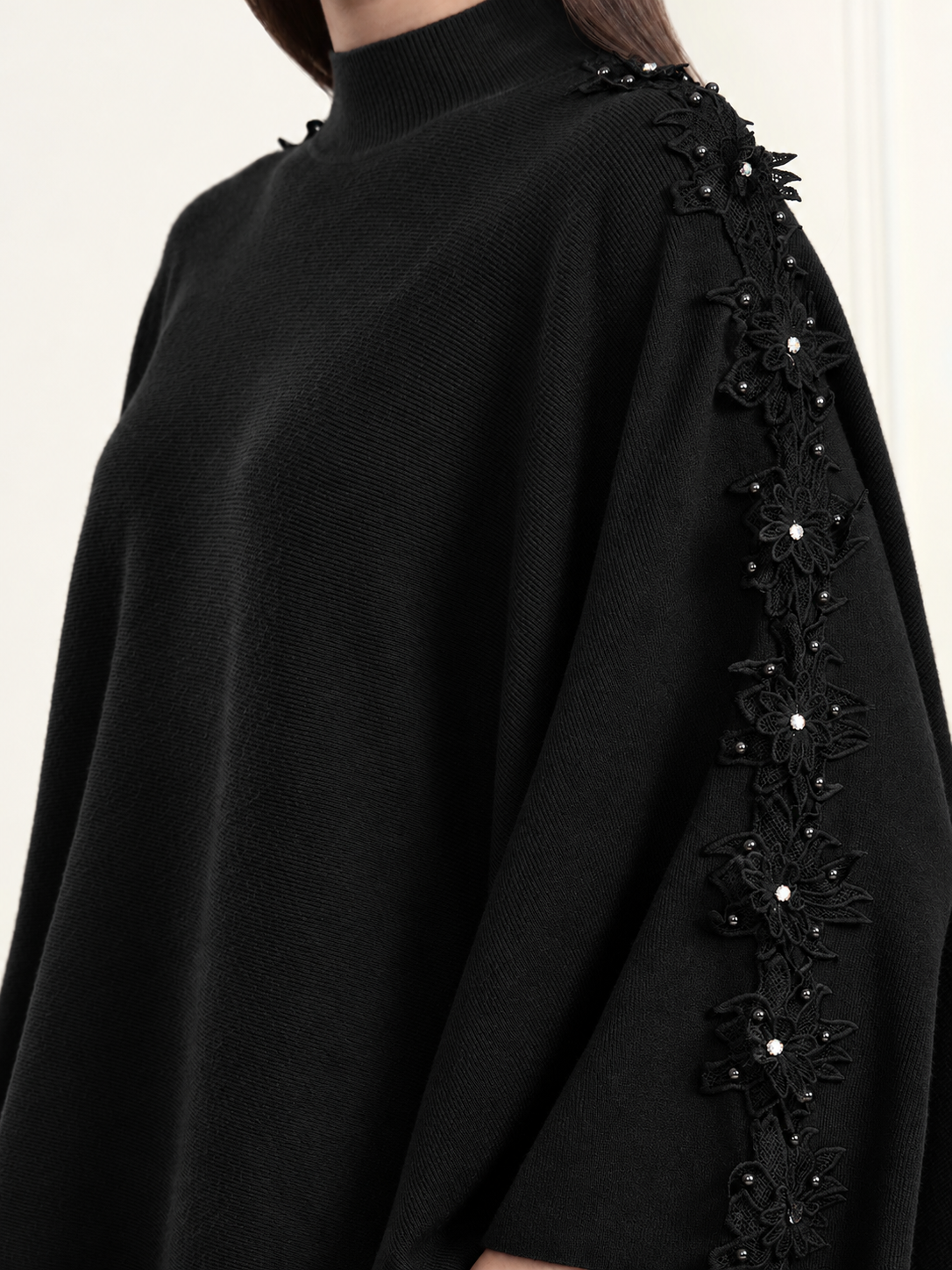 Thirty Threads Winter Wear Embroidered Mock Collar Long Sleeves Co-Ord Set